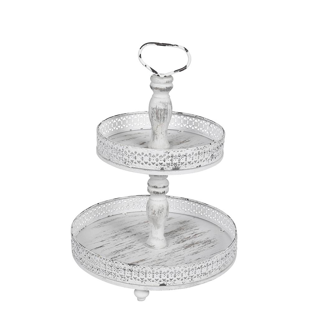 ETAGERE MET 2PISOS BLC 35X48CM