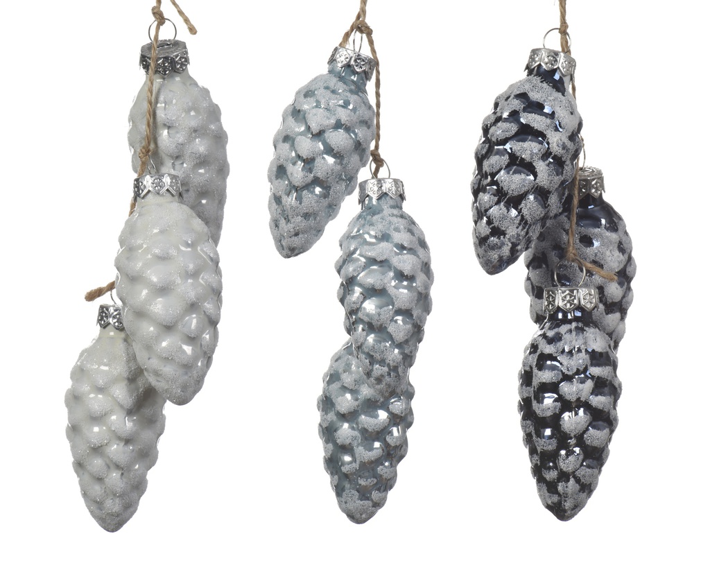 PIÑAS CRISTAL P COLGAR - 3 COLORES - PRECIO UNIDAD - dia3.00-H6.00cm