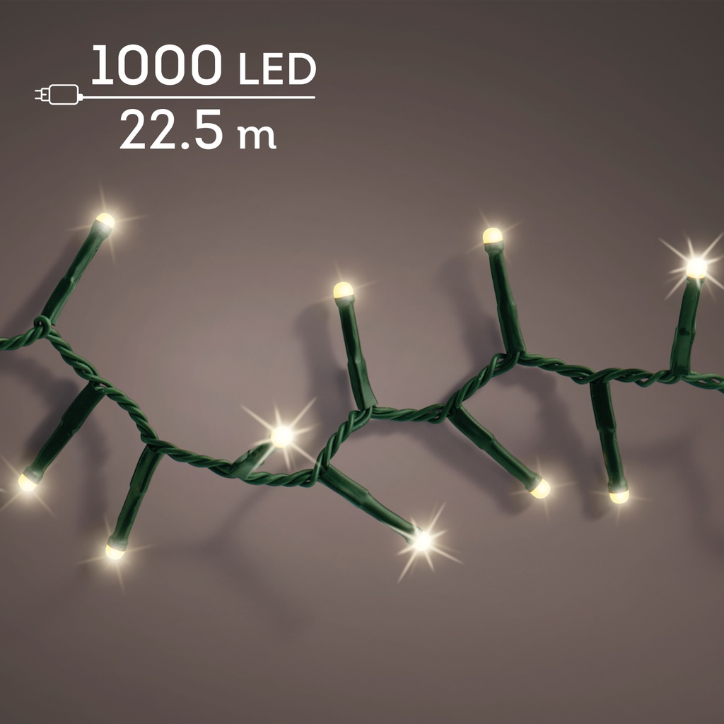 GUIRLANDE COMPACTE D'EXTERIEUR - LED BRILLANT LEGER - VERT - 2250cm-1000L