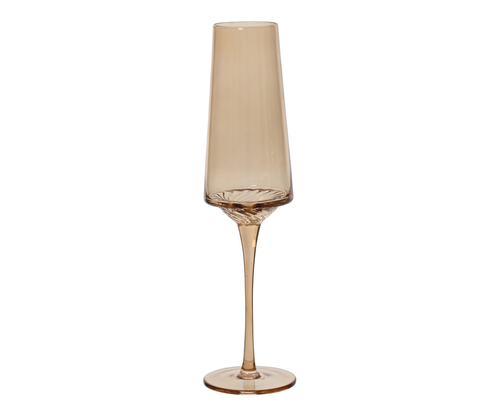 COPA CAVA COLOR AMBAR - RELIEVE ABAJO - dia7.00-H26.00cm