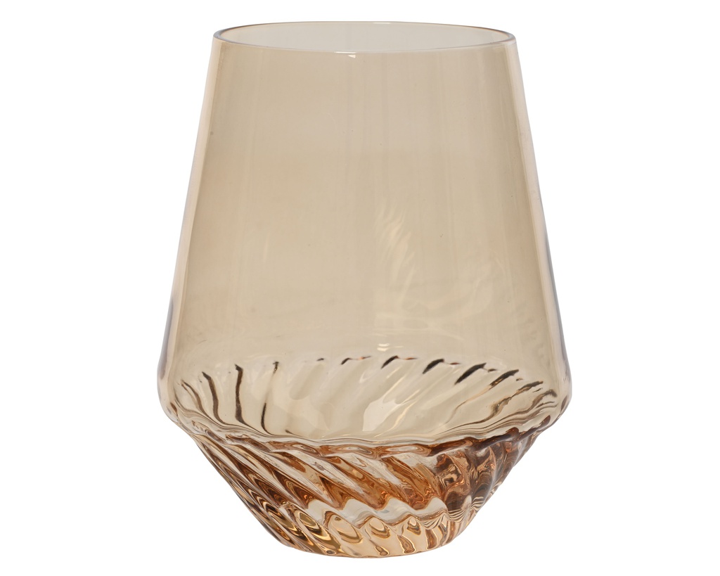 VASO COLOR AMBAR - RELIEVE ABAJO - dia10.20-H12.50cm