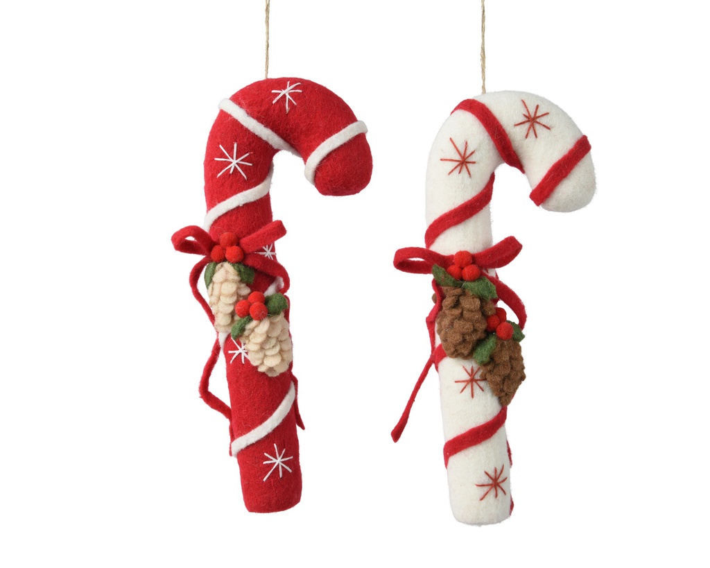 BASTON CARAMELO LANA COCIDA - 2 COLORES - PRECIO UNIDAD - L7.00-W15.00-H36.00cm