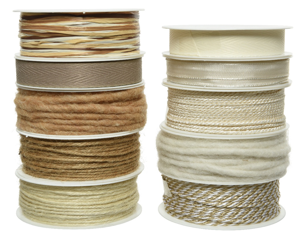 ***RIBBON POLYESTER CREAM/COLOUR(S) L400.00-W0.50-H0.30cm