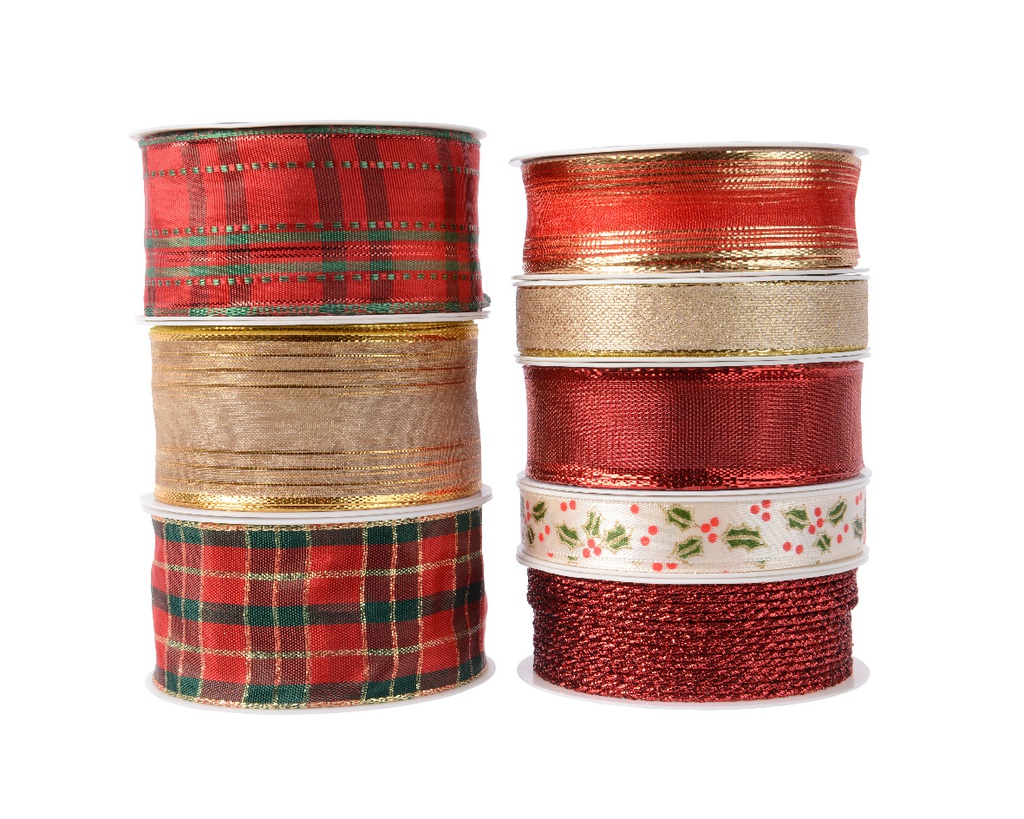 ***RIBBON POLYESTER ASSORTED L400.00-W1.50-H0.20cm