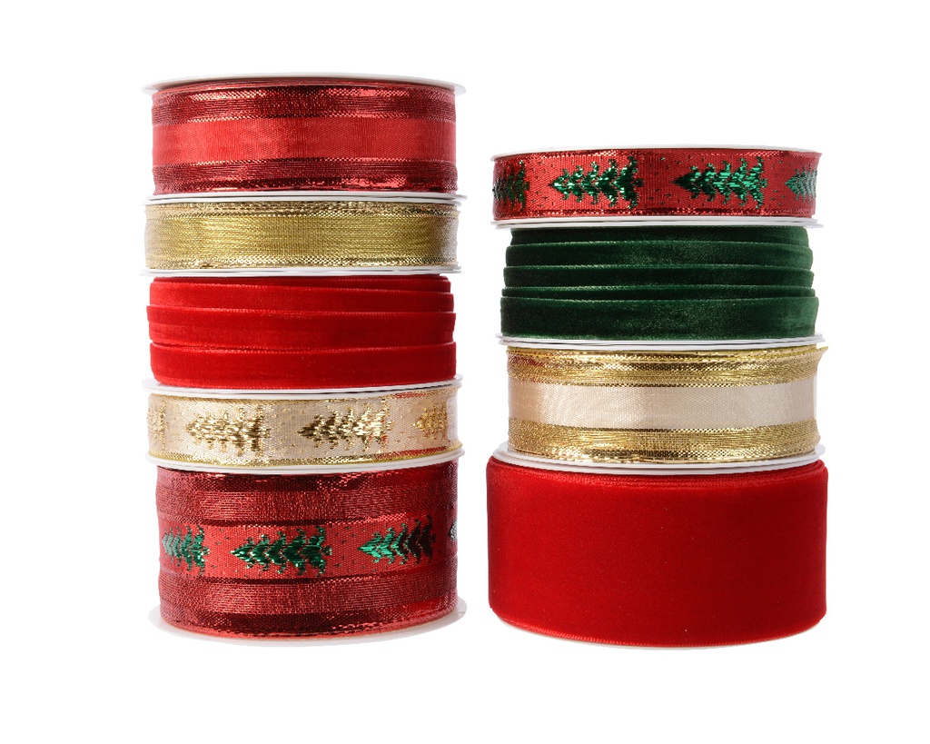 ***RIBBON POLYESTER ASSORTED L400.00-W1.50-H0.20cm