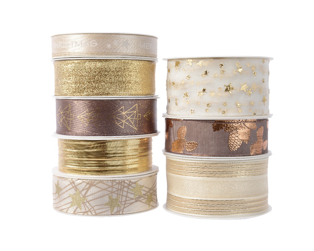***RIBBON POLYESTER NATURAL/COLOUR(S) L400.00-W1.50-H0.20cm
