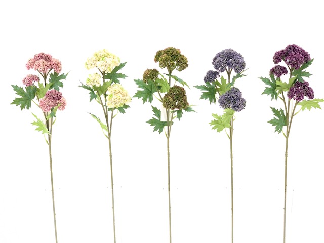 MINI BRANCHES D'ALLIUM - BLANC/VERT - 28"