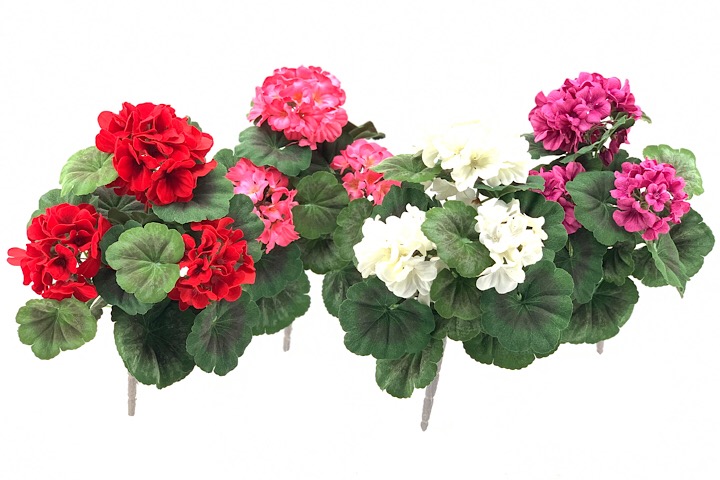 ARBUSTO DE GERANIO BLANCO - 15"
