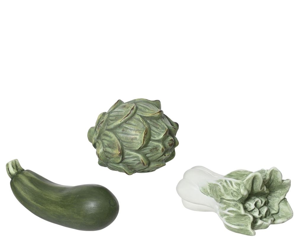  LÉGUMES EN CÉRAMIQUE - 3 MODÈLES - PRIX À L'UNITÉ - 9.00-W8.00-H15.00cm