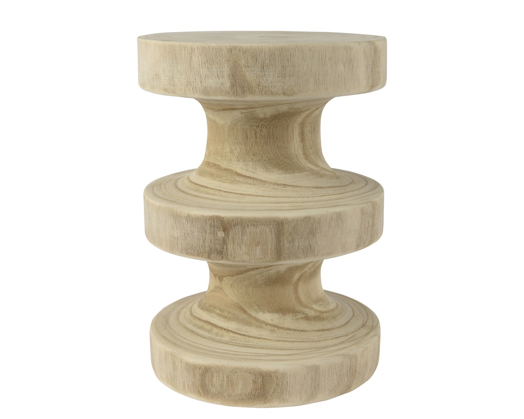 PETITE TABLE - BOIS DE PAULOWNIA - NATUREL - dia29.00-H40.00cm
