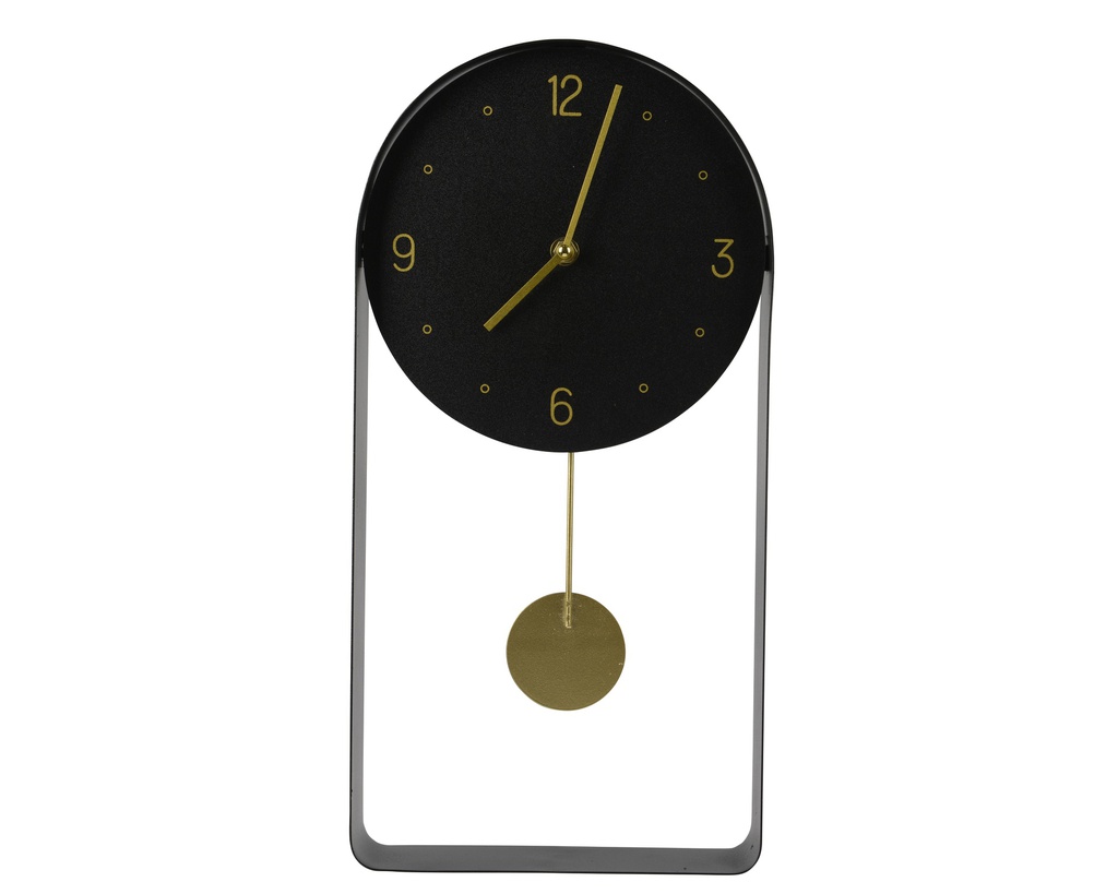 HORLOGE EN MÉTAL NOIR - AU SOL OU AU MUR - L20.00-W5.00-H40.00cm
