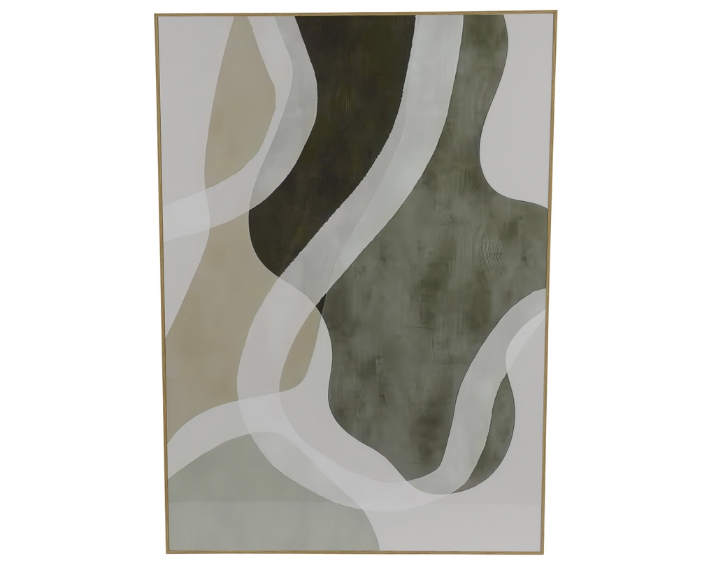 TABLEAU MURAL - TONS VERTS - L2.50-W60.00-H90.00cm