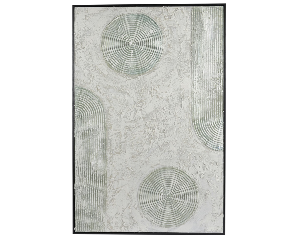 PEINTURE XXL SUR TOILE - TONS VERTS/NATURELS - L2.80-W60.00-H90.00cm
