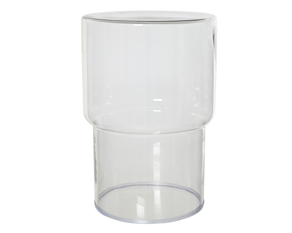 ***SIDE TABLE GLASS TRANSPARENT dia30.50-H44.50cm