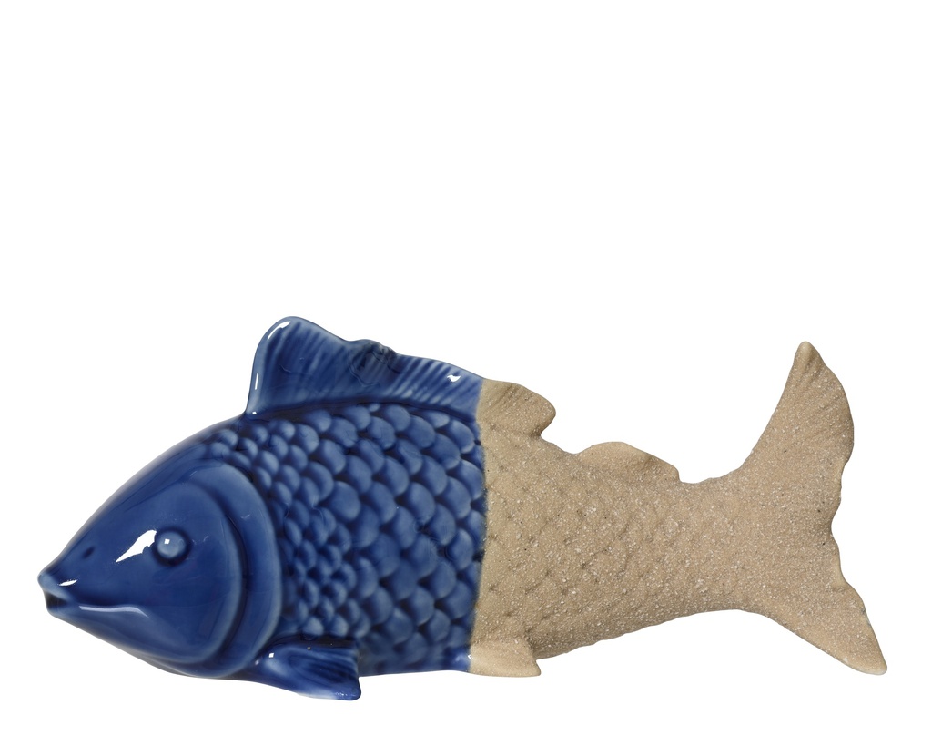 POISSON EN CÉRAMIQUE/PORCELAINE - FAIT MAIN - L20.00-W8.00-H8.50cm