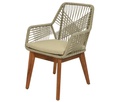 CHAISE SÉVILLE EN CORDE - BEIGE - L69.00-W57.00-H87.00cm