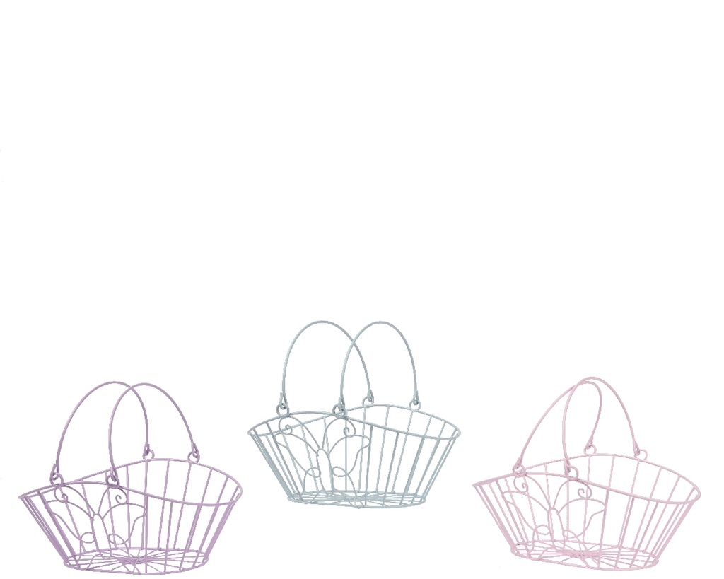 ***BASKET IRON ASSORTED L25.00-W17.50-H10.50cm