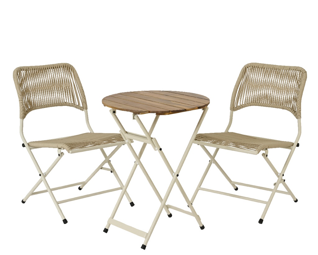 ***TAVERNIER SET WICKER GREY L64.00-W51.00-H83.00cm /dia57.00--H75.00cm