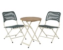 ***TAVERNIER SET WICKER GREEN L62.00-W51.00-H87.00cm /dia57.00--H75.00cm