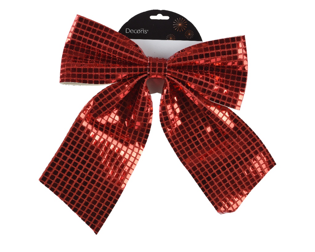 ***BOW POLYESTER RED L28.00-W34.00-H2.50cm