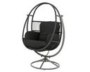 ***TUNJA SWIVEL CHAIR WICKER BLACK L113.00-W90.00-H160.00cm