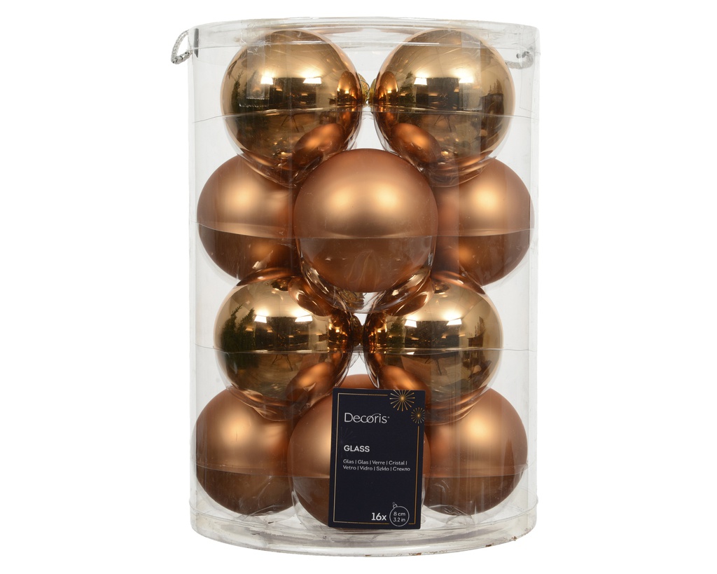 ***BAUBLES GLASS BRANDY dia8.00cm