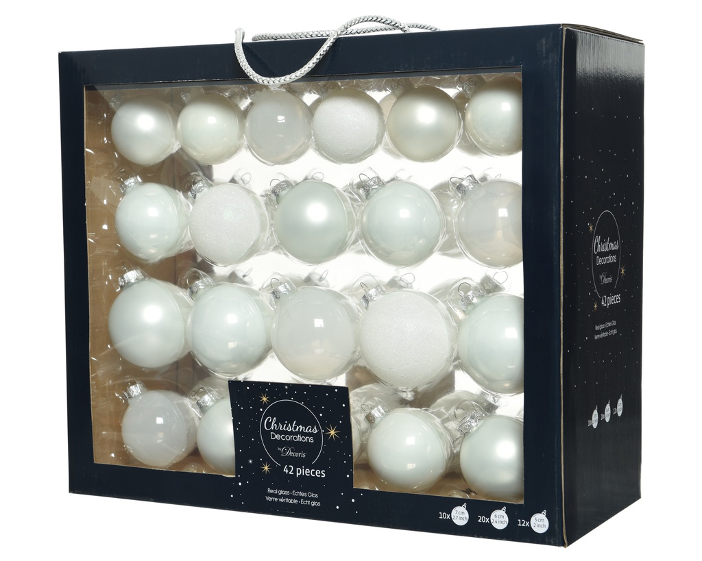 BOLA CRISTAL WINTER WHITE dia7.00cm