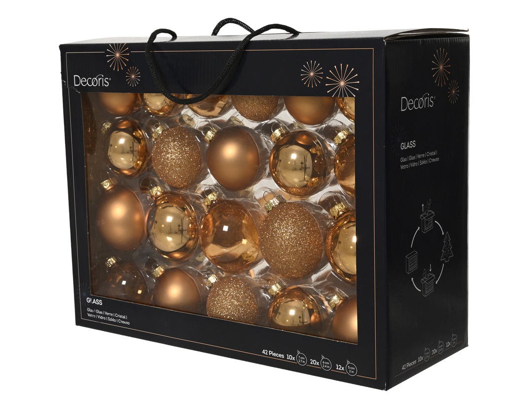 ***BAUBLES GLASS BRANDY dia7.00cm