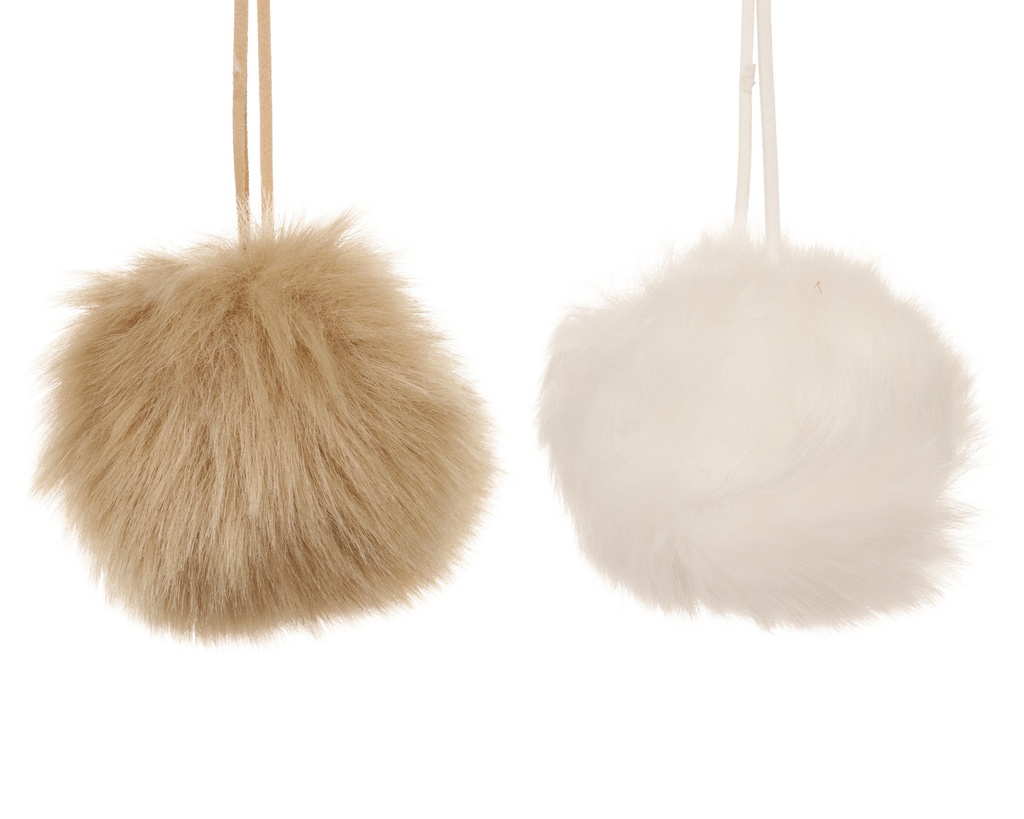 ***BAUBLE POLYESTER FABRIC ASSORTED dia8.00cm