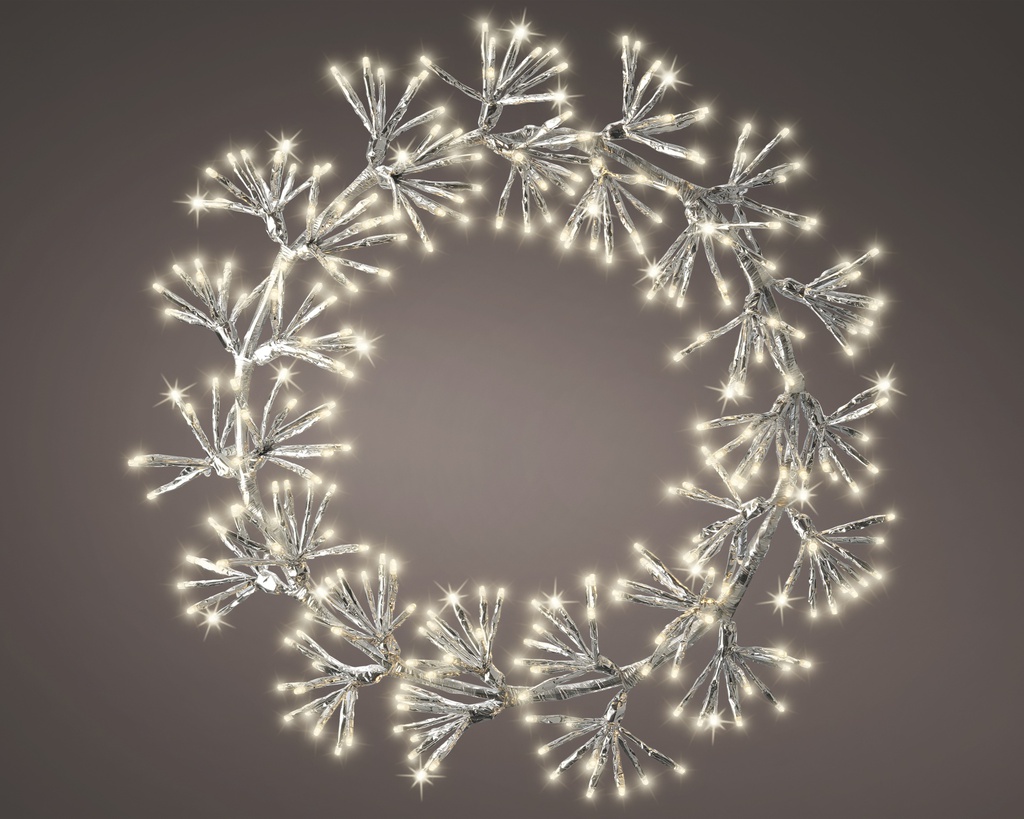 ***LED FRAME LIGHT OUTDOOR SILVER/WARM WHITE dia48.00-L6.00cm-300L