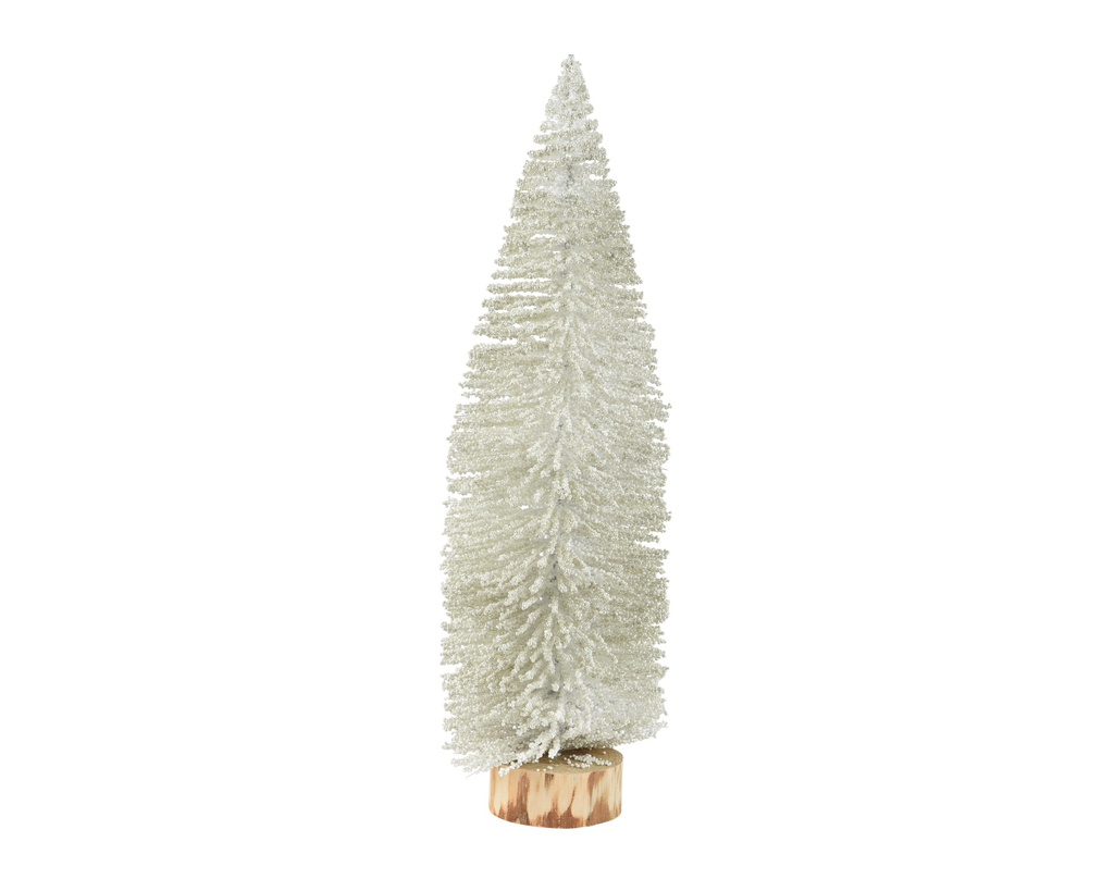 MINI SAPIN BLANC/PERLE - dia15.00-H53.00cm
