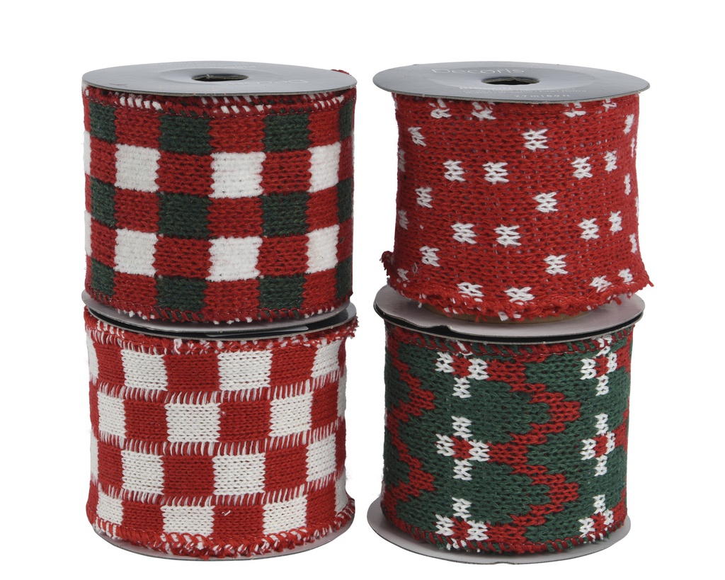 ***RIBBON POLYESTER RED/COLOUR(S) L200.00-W6.30-H6.60cm