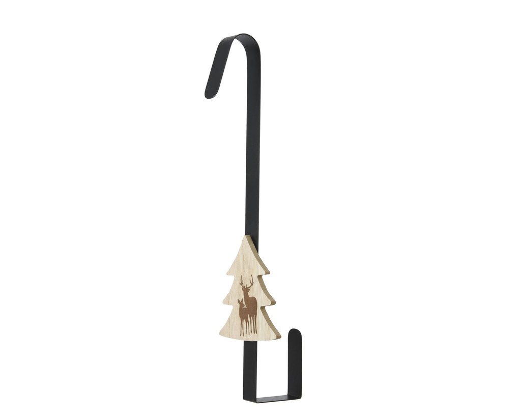 ***WREATH HOLDER IRON BLACK L10.50-W11.00-H38.00cm