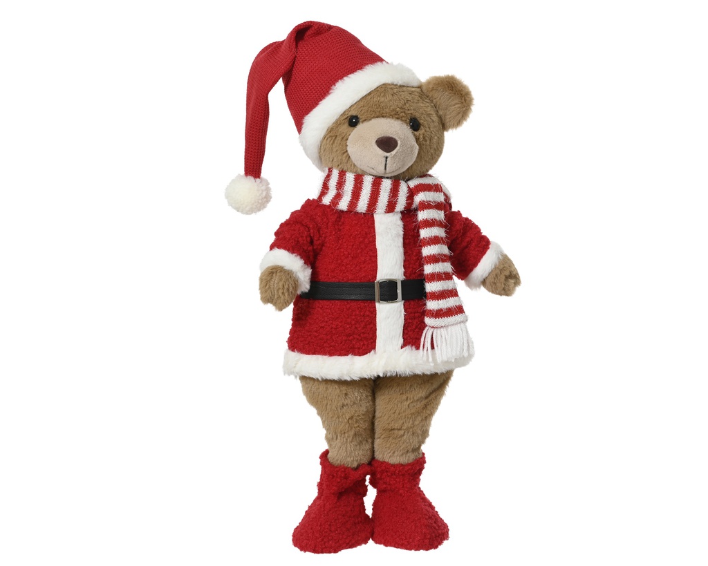 OURS EN PELUCHE - ROUGE - L29.00-W14.00-H51.00cm