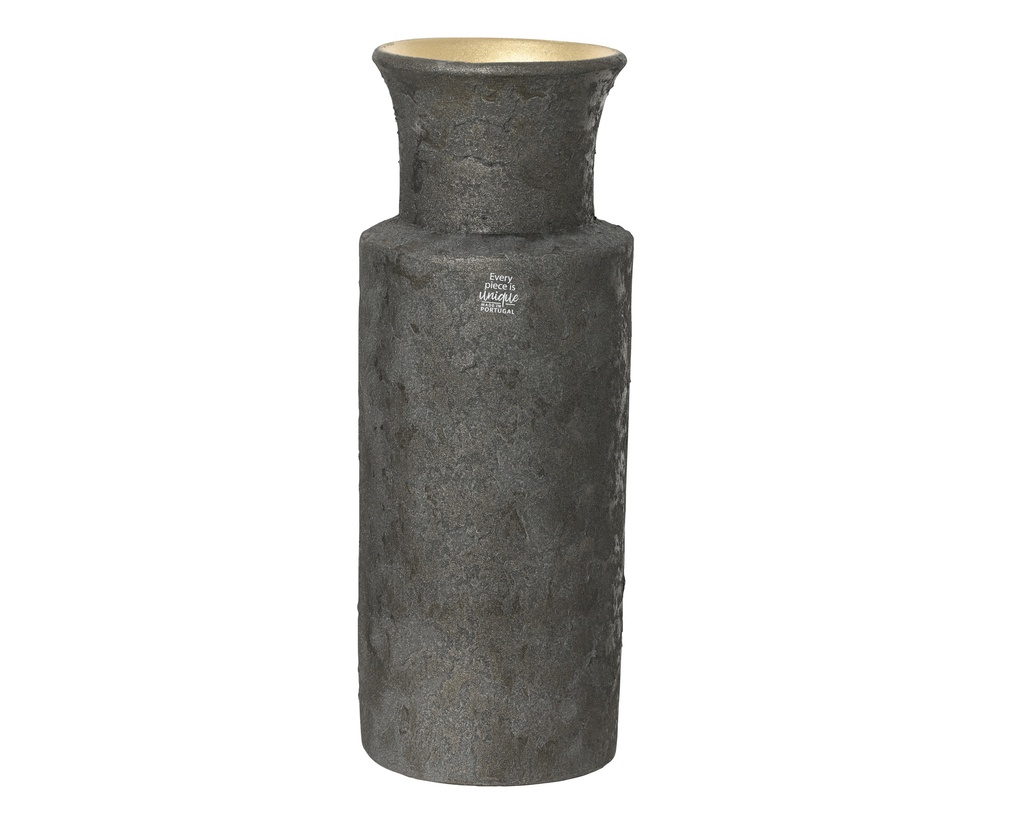 ***VASE TERRACOTTA BLACK dia15.00-H40.00cm