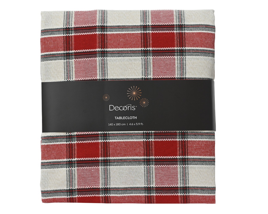 MANTEL ALGODON - CUADRO ESCOCÉS -  L180.00-W140.00-H0.10cm