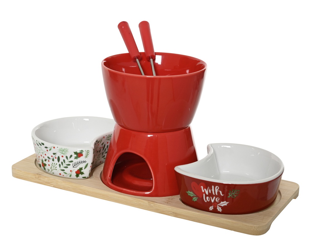 ***TAPAS SET STONEWARE RED/COLOUR(S) L12.00-W28.50-H13.00cm