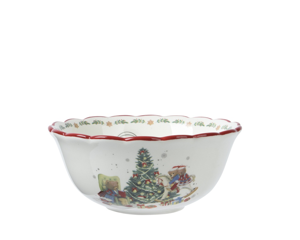 ***BOWL DOLOMITE WHITE/COLOUR(S) dia15.00-H7.00cm