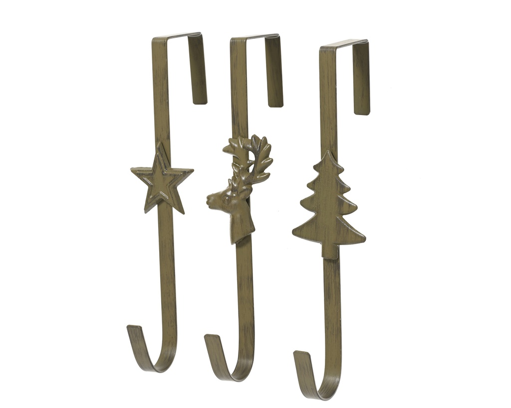 ***WREATH HOLDER IRON BROWN L11.00-W7.00-H29.00cm