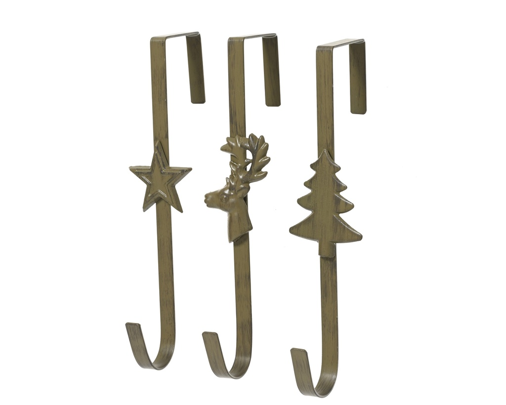 ***WREATH HOLDER IRON BROWN L11.00-W7.00-H29.00cm