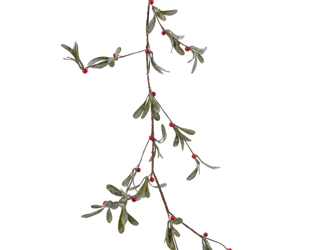 GUIRLANDE EN PLASTIQUE AVEC BAIES - 180CM - VERTE