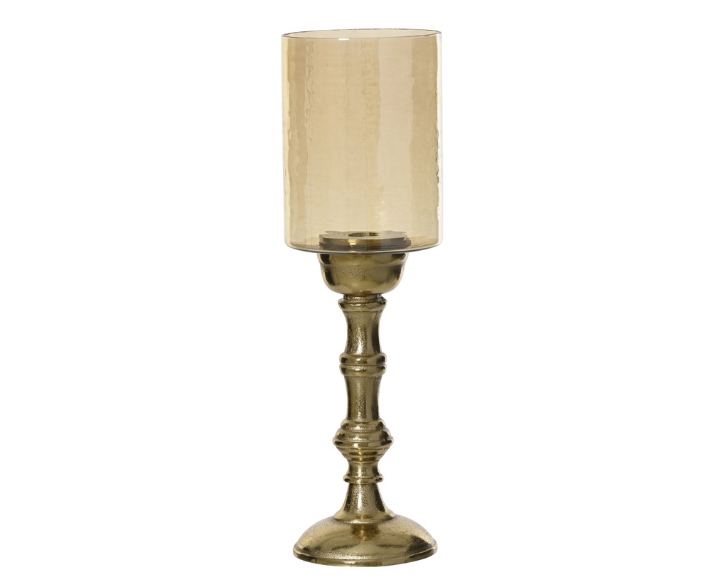 ***HURRICANE ALUMINIUM AMBER/GOLD L11.00-W11.00-H38.00cm