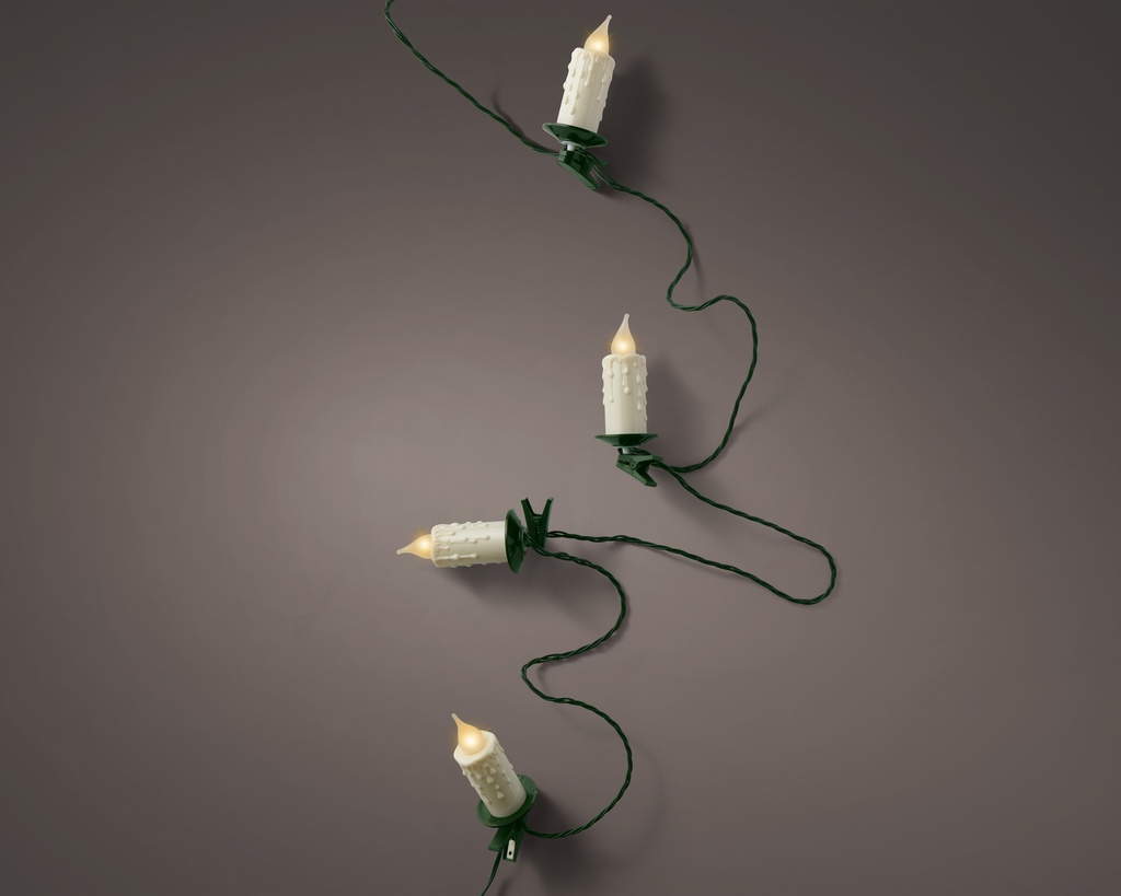 ***LED CANDLE LIGHTS INDOOR GREEN/CLASSIC WARM 1160cm-30L