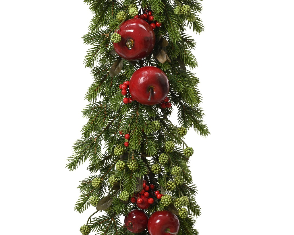 GUIRLANDE AVEC DES POMME ROUGES - dia9.00-L180.00cm