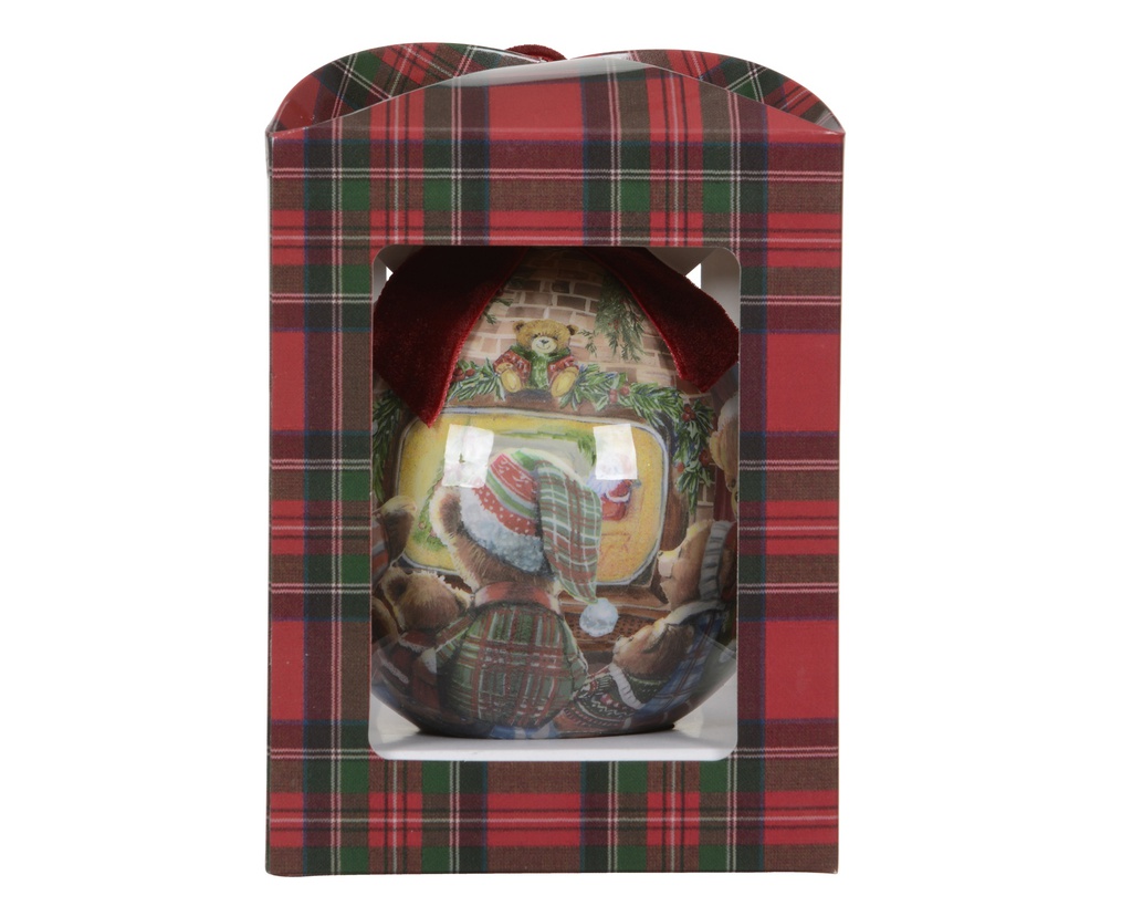 ***BAUBLE FOAM MULTI dia10.00-H10.50cm