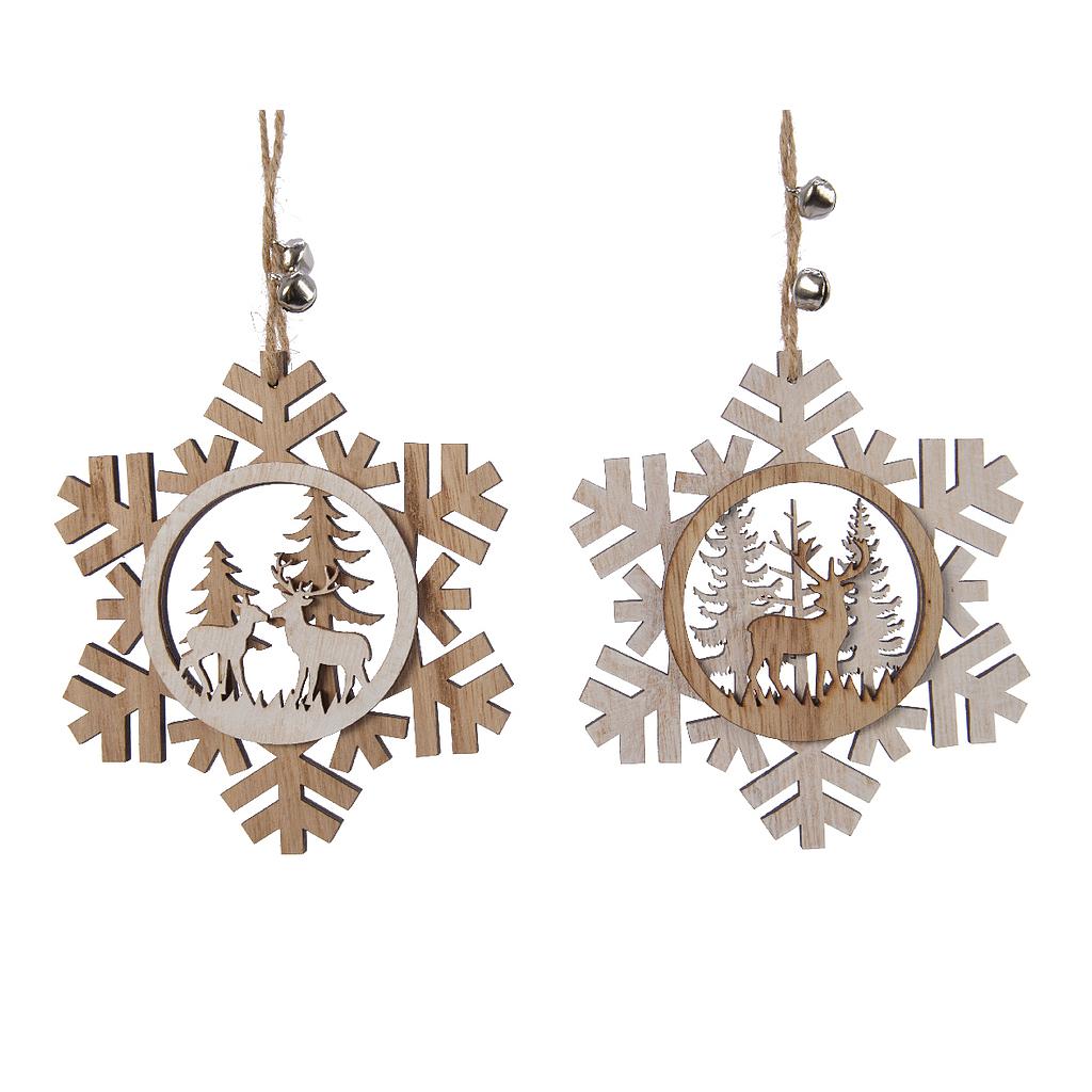 SNOWFLAKE PLYWOOD SCENERY L12-W12-H0.70CM