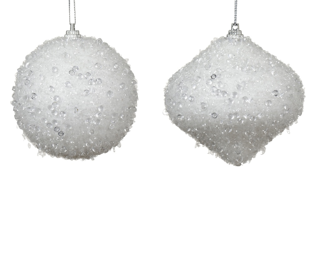 ***BAUBLE FOAM SNOWFLAKE WINTER WHITE L8.00-W8.00-H8.00cm