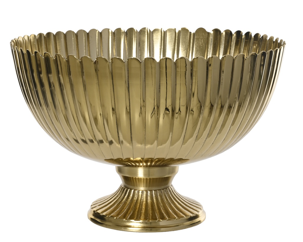 SEAU À CHAMPAGNE EN ALUMINIUM DORÉ - L30.00-W30.00-H20.00cm