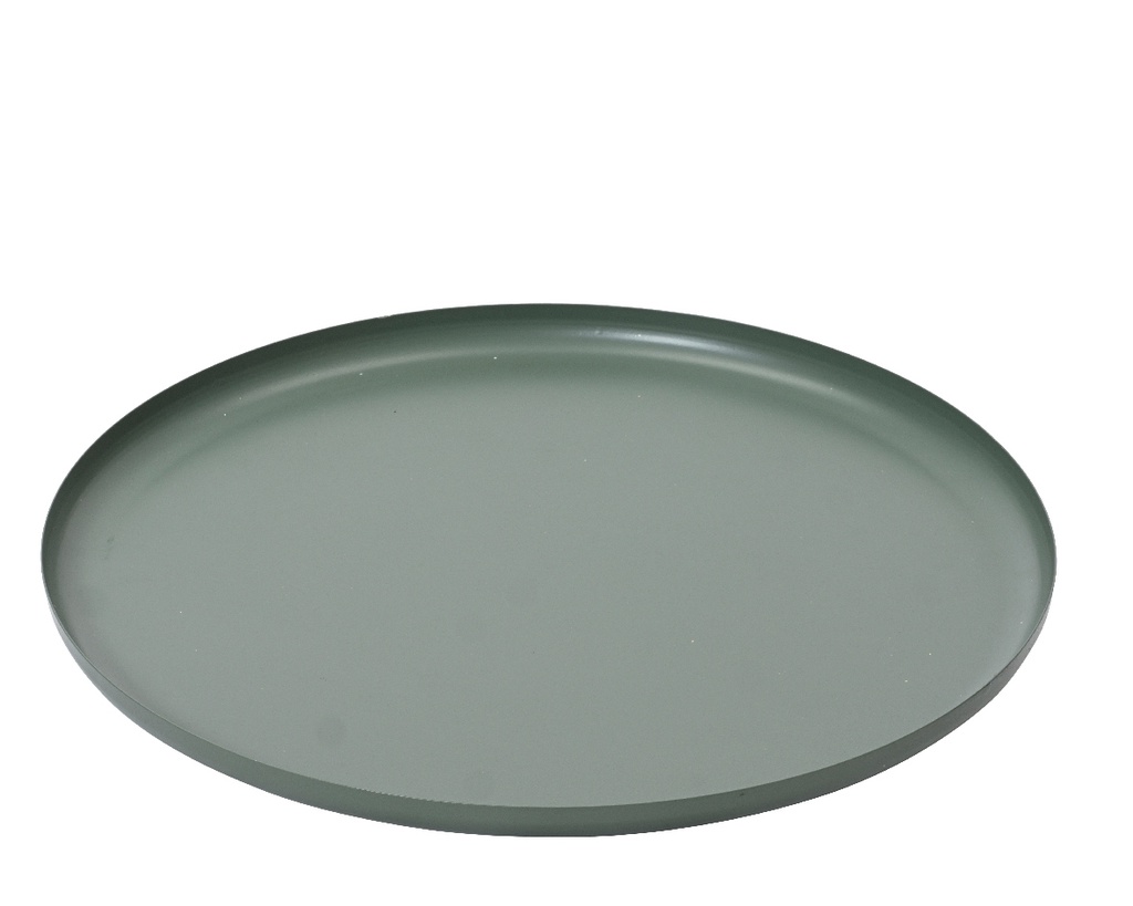 BAJOPLATO/BANDEJA METAL VERDE -  dia42.00-H1.70cm