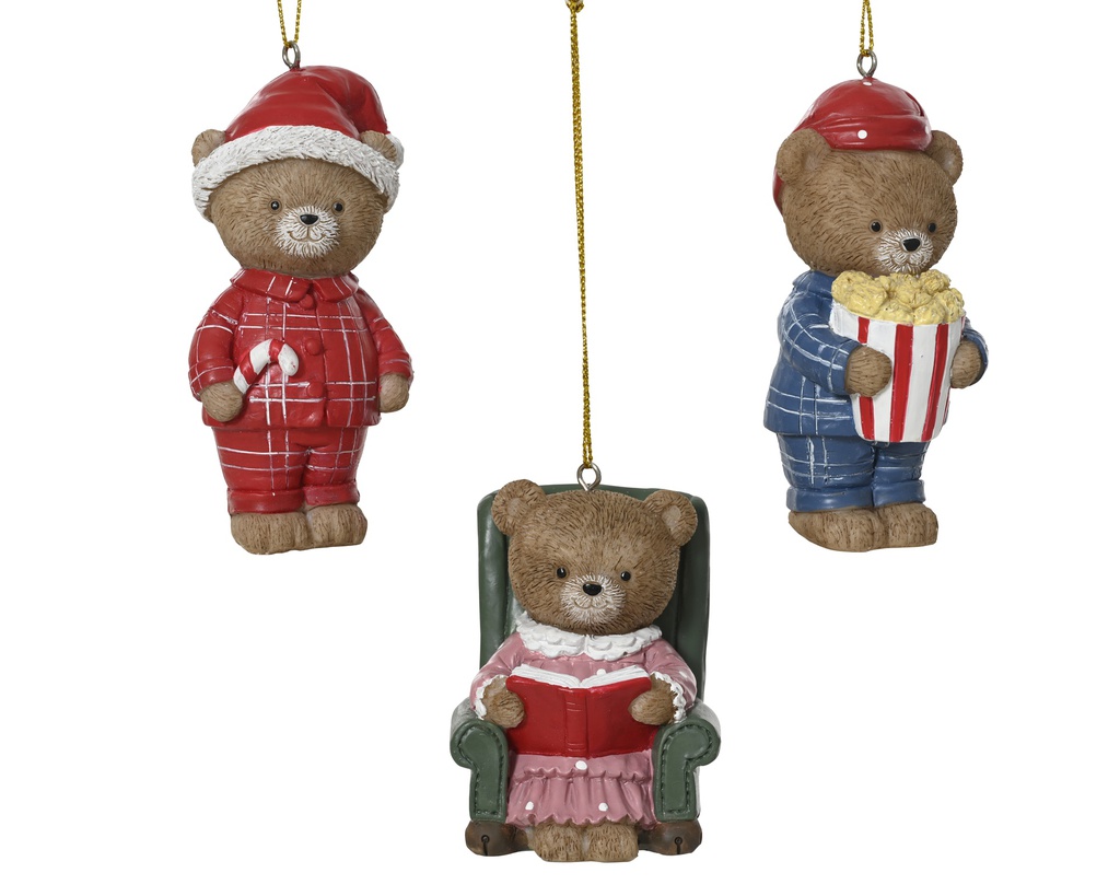 ***BEAR POLYRESIN ASSORTED L4.00-W4.50-H10.00cm